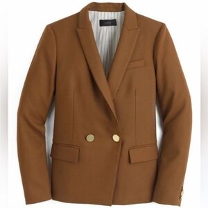J. Crew Dover Italian Wool Tan / Camel Double Breasted Blazer Sz 6